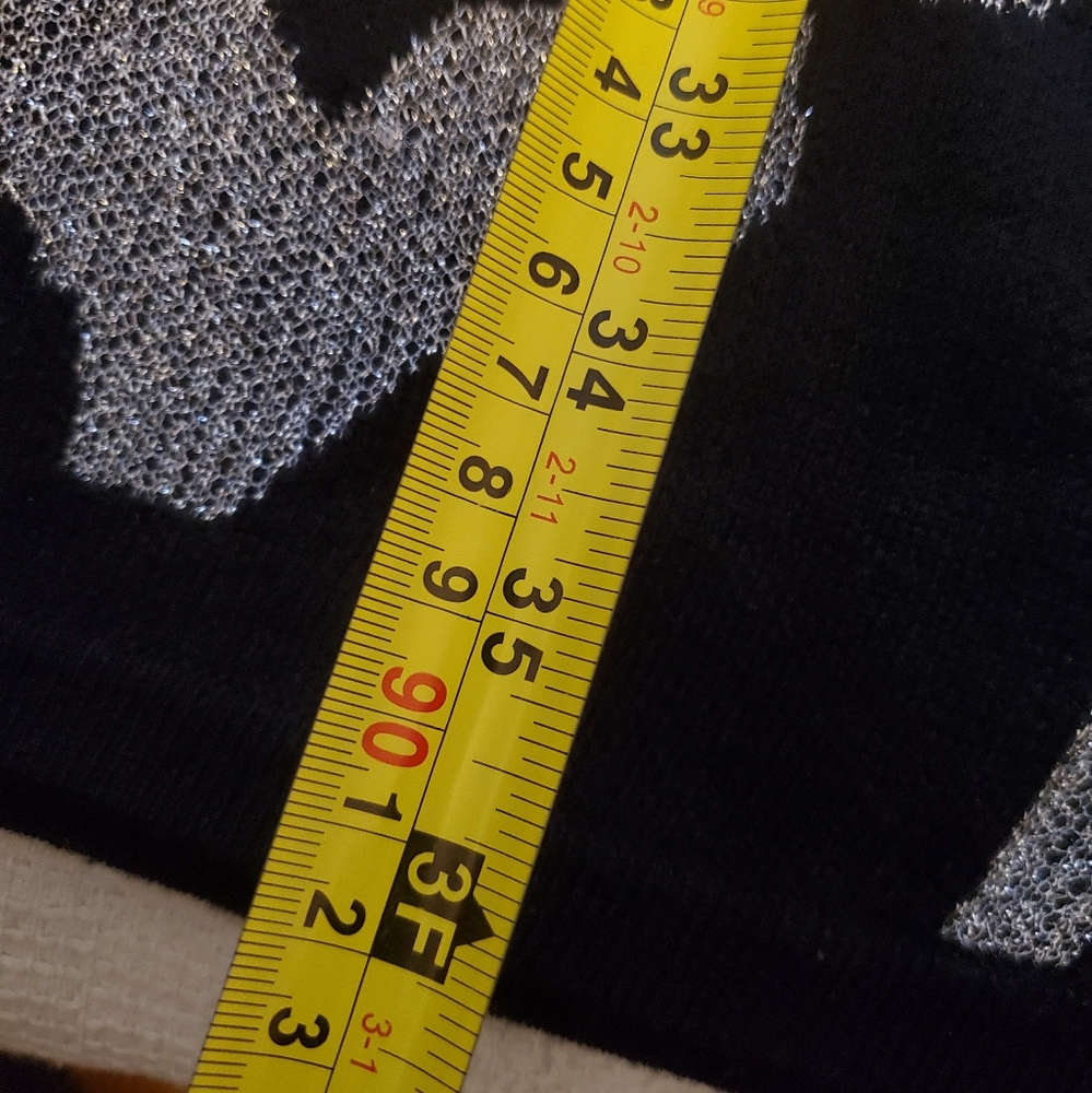 Black and Glitter Silver Sweater Dress - Picture 10 of 12